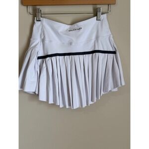 Goldhinge‎ Pleated Skort Womens Size S White Tennis Pickleball Skirt